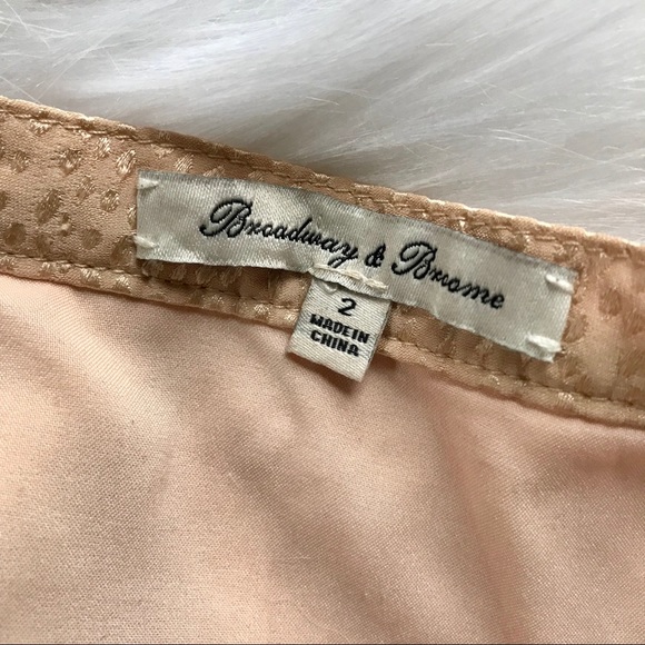 MADEWELL Broadway & Broome Peach Gold Silk Skirt - Picture 2 of 6